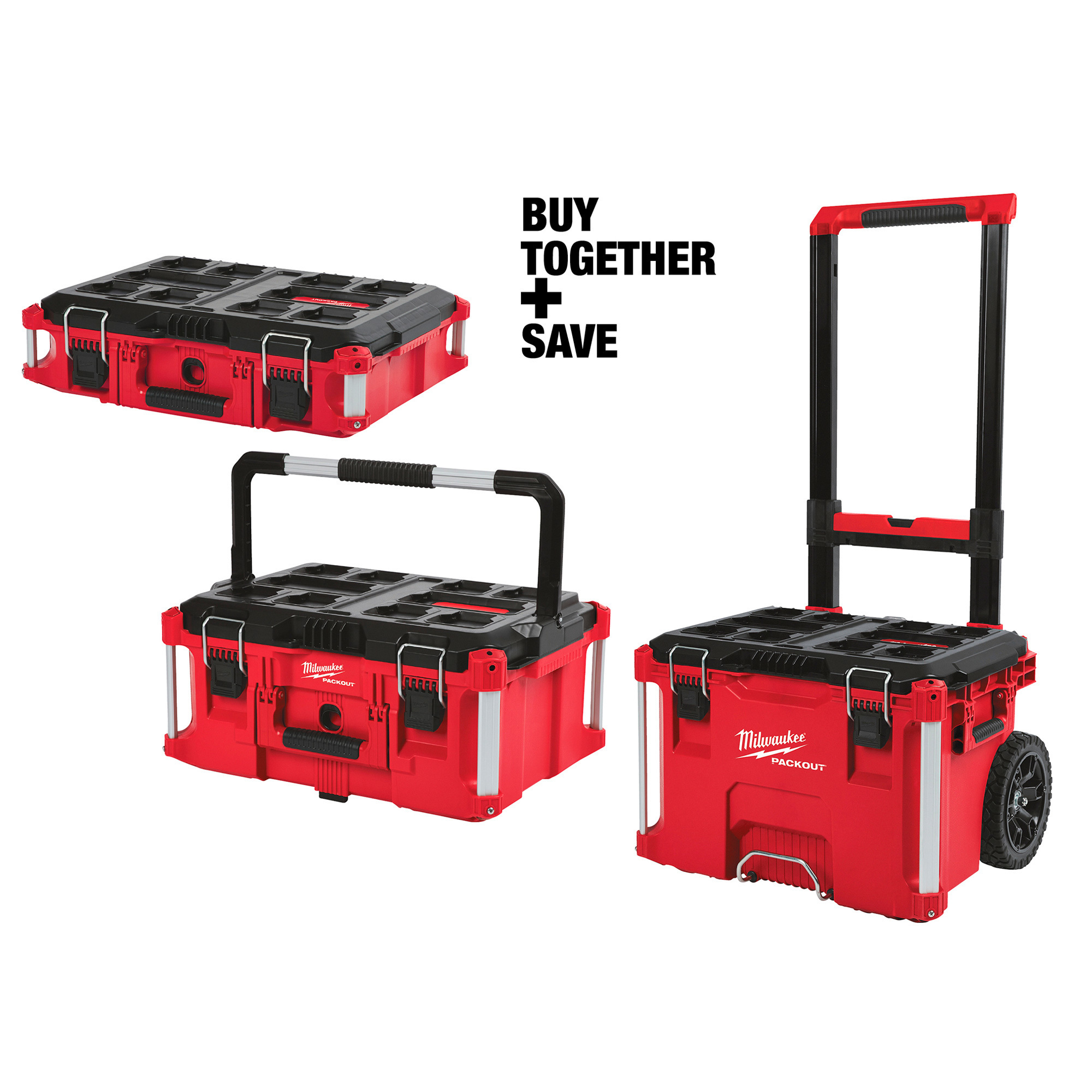 SPECIAL BUY! Milwaukee 3-Pc. Packout Toolbox Combo, Model# PACKOUTSE22P4A